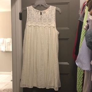 White lace babydoll dress